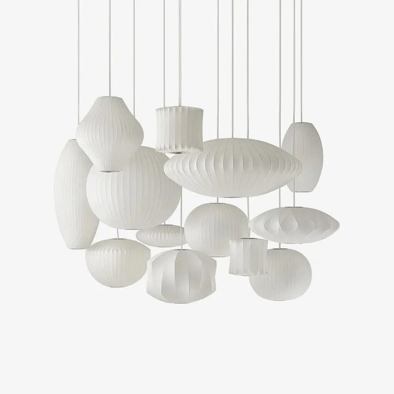 Nebula Lampe Suspendue en Soie de Mûrier Boule
