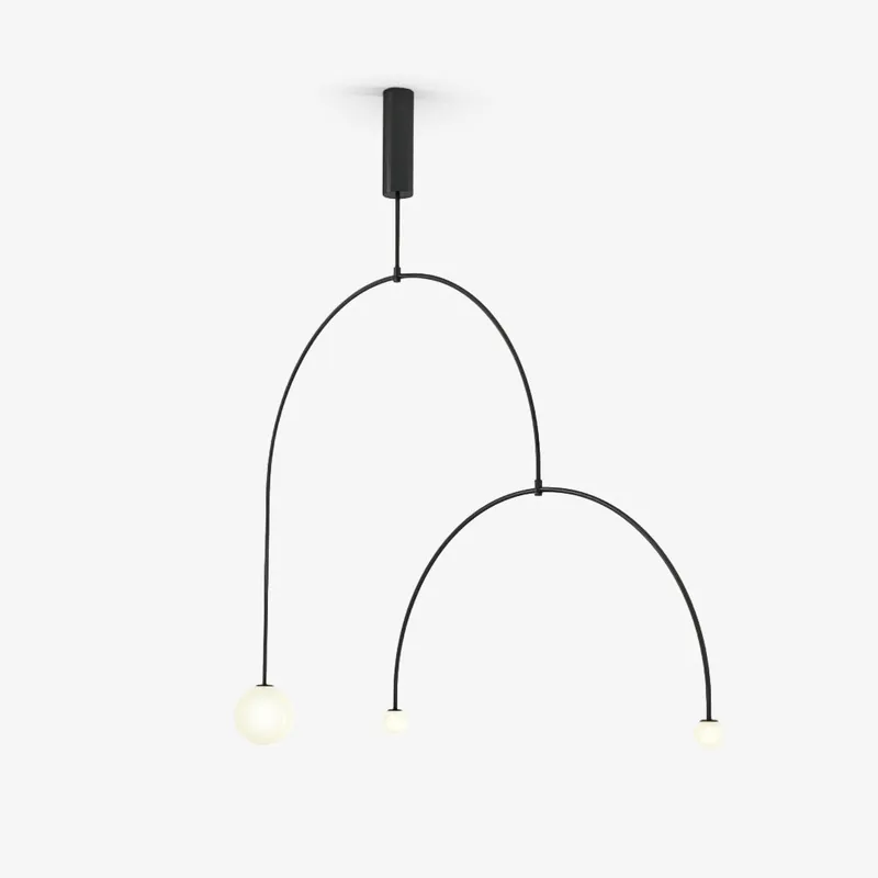 Lustra Chandelier Mobile Noir Minimaliste