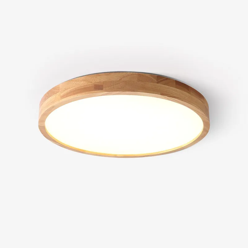 Lustra Lumière Plafonnière Géométrique en Bois LED
