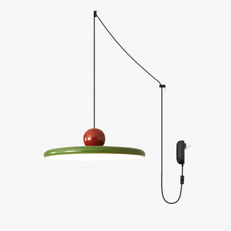Lustra Lampe Pendante Swag Verte et Rouge