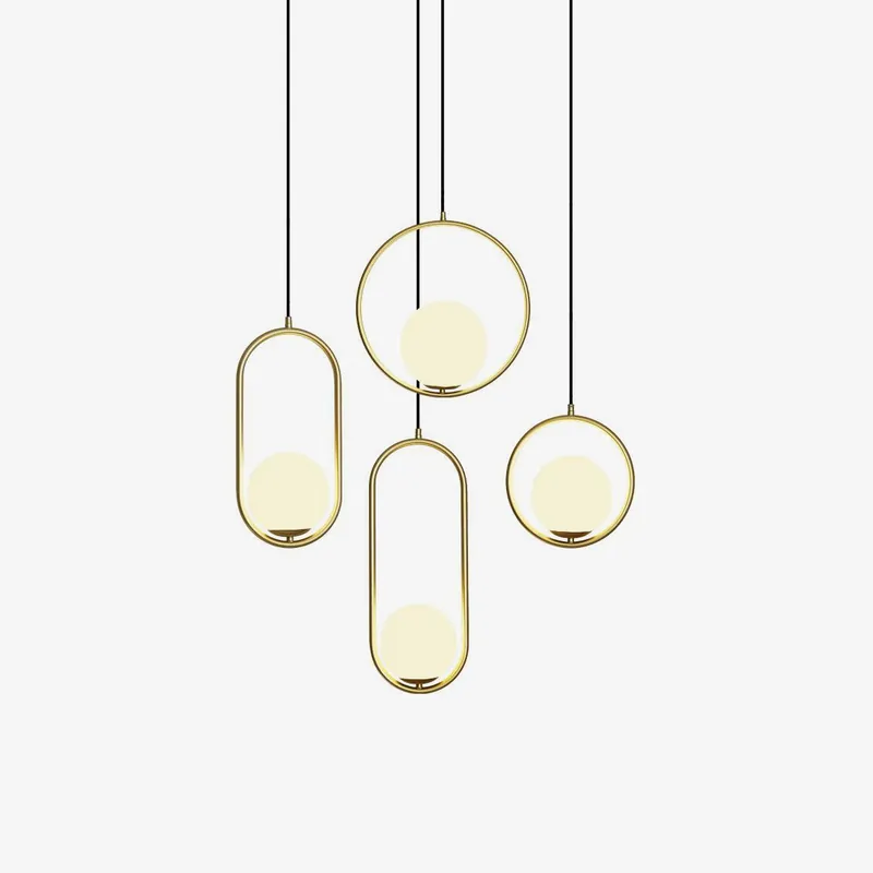 Lustra Lampe Pendante Anneau Moderne en Laiton