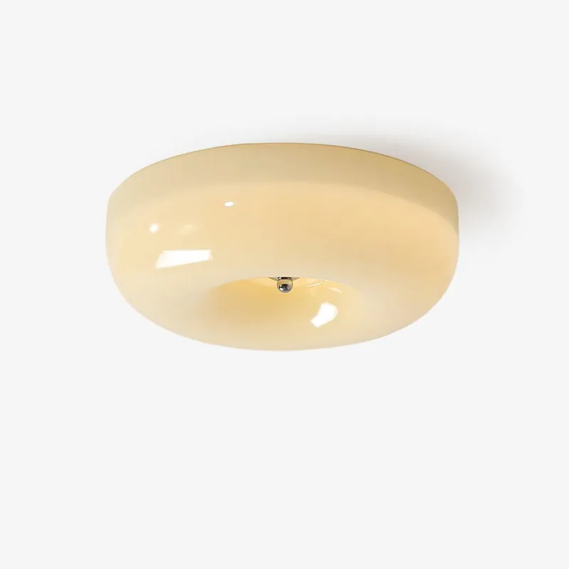 Solara Chandelier Crème Pudding avec Verre Soufflé