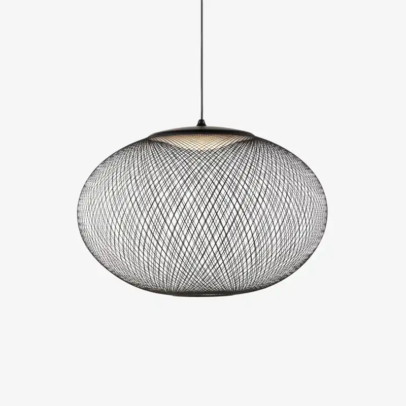 Lustra Suspension Lampe Maille Noire