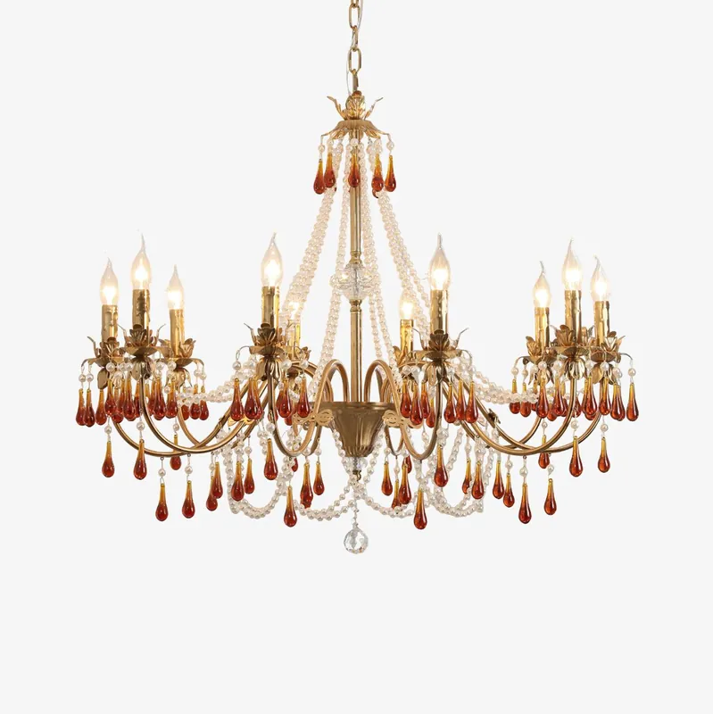 Ormirara Chandelier Cristal Ambre Luxe Postmoderne