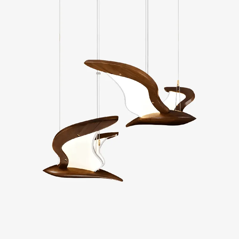 Lyvynia Lampe Suspendue en Bois Organique