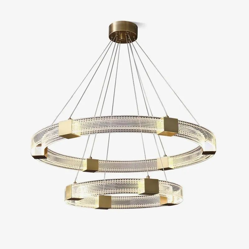 Eurdora Chandelier LED Anneau Moderne Minimaliste