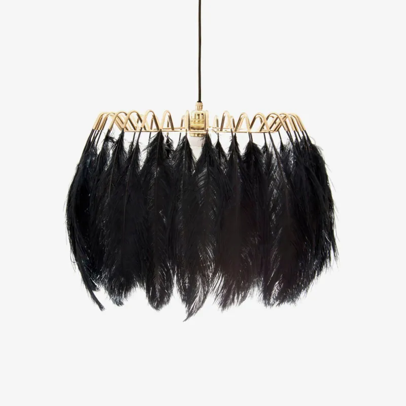 Imarisra Lampe Pendante Plumes Luxe Postmoderne