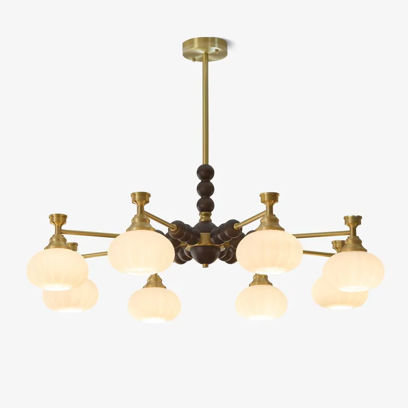 Avdorira Lustre Vintage Élégant en Laiton et Bois