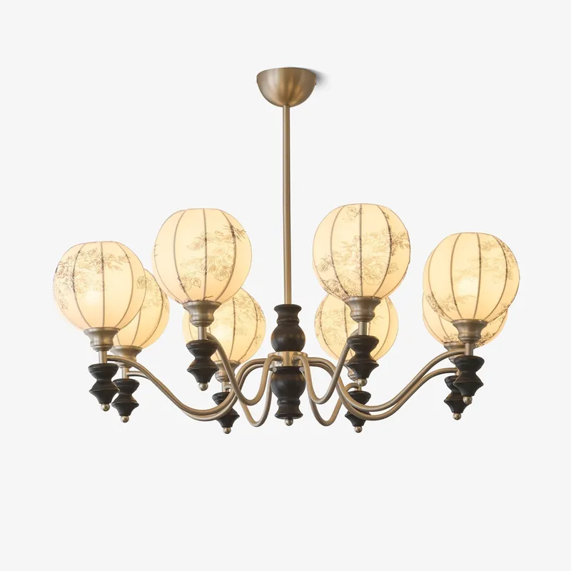 Osilan Lustre Vintage Traditionnel Élégant en Bois