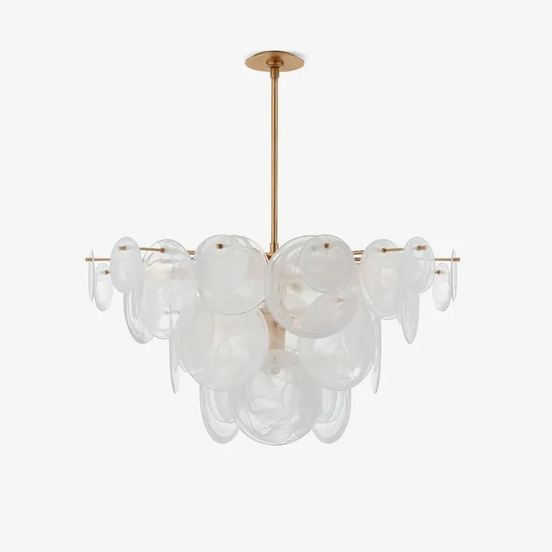 Olvynis Lustre en Cristal et Laiton avec Disques Luxueux