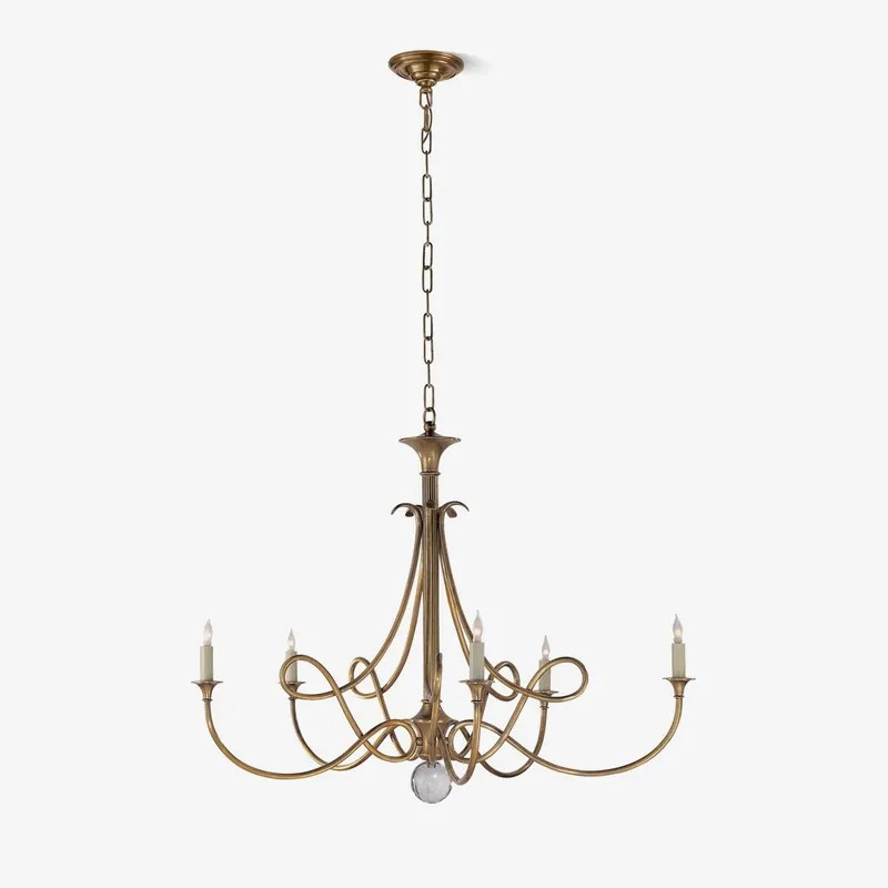 Lustra Chandelier Laiton Double Torsion Candelier Cristal