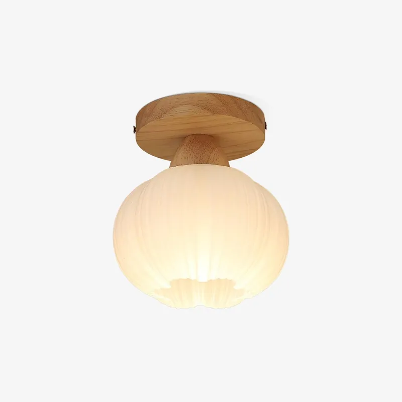 Gleam Grand plafonnier en bois avec sac de fleurs