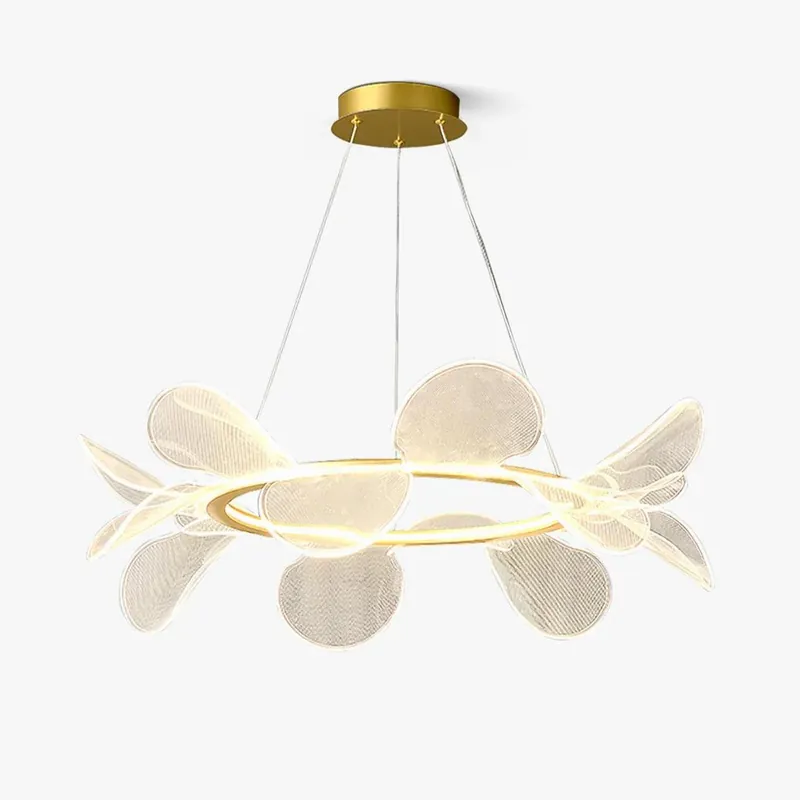 Lustra Chandelier Bain Fleurs Volantes Acrylique