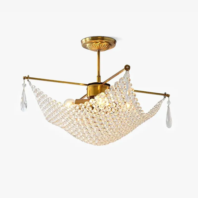Lustra Chandelier avec Fils de Cristal et Cristal