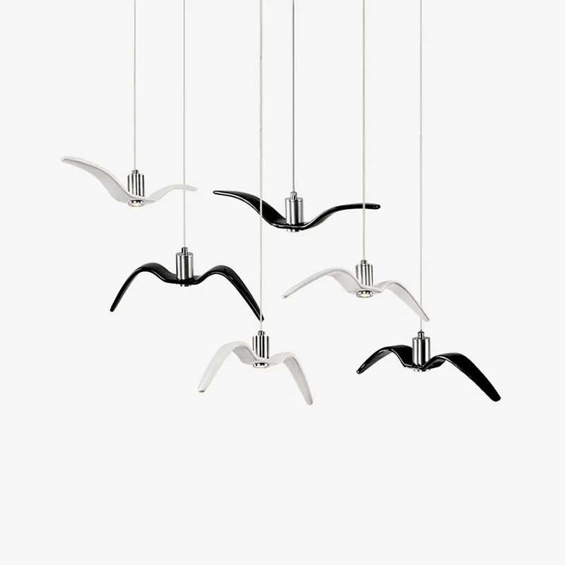Lustra Suspension Lampe Ailes d'Oiseau pour Salon