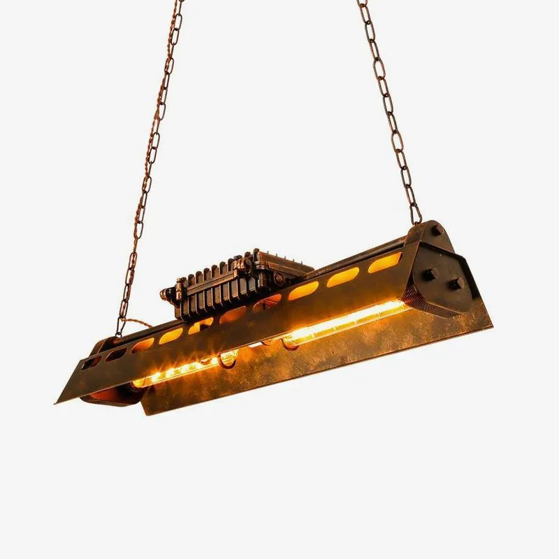 Lustra Chandelier Cadre Rectangulaire Industriel