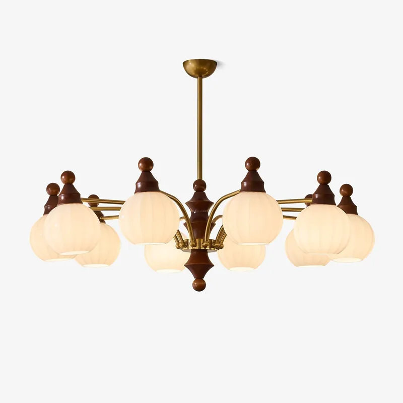 Lustra Chandelier Blossom avec Abat-jours en Verre