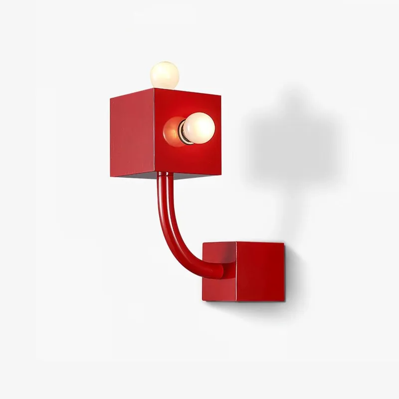 Alanna Applique Murale Créativité Individuelle Cube Rouge