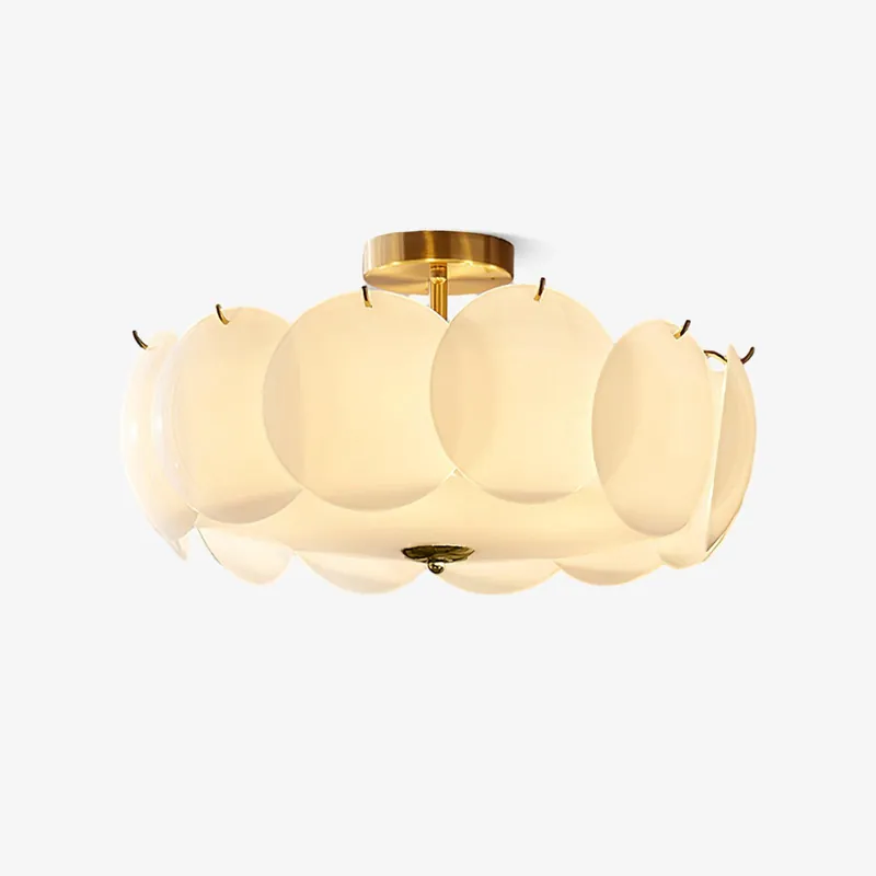 Solara Lumière de Plafond en Verre Ondulé Glamour