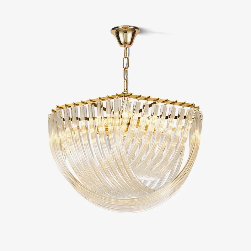 Aurora Chandelier Clair Courbé Superposé