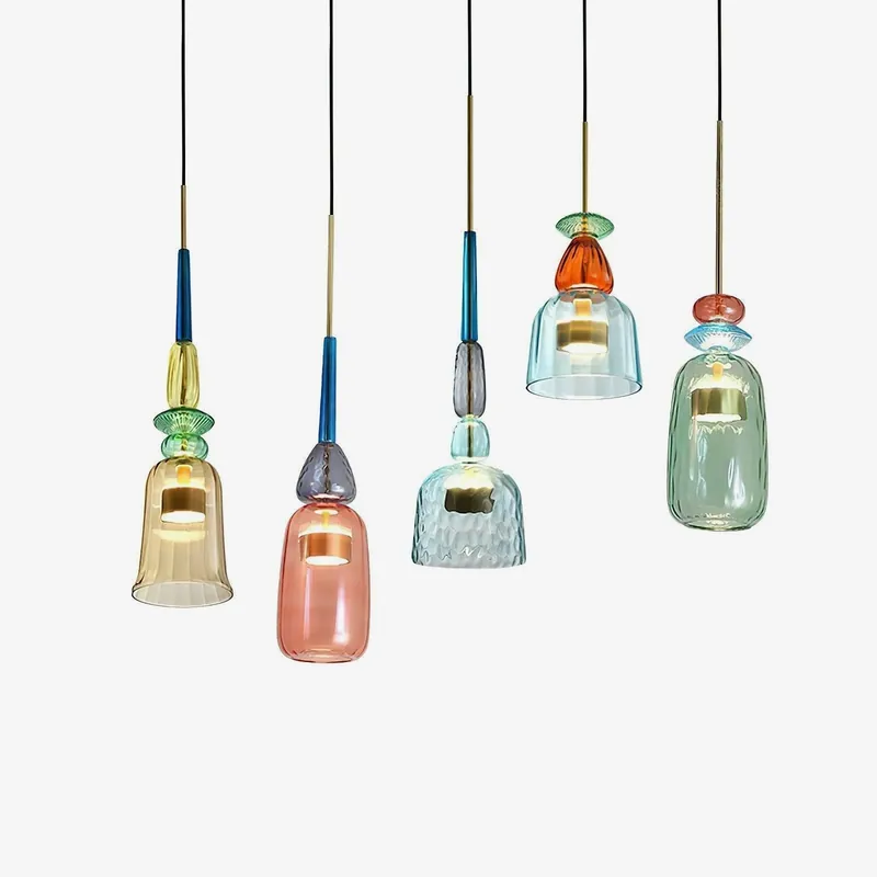 Muse Suspension en Verre Bohémienne