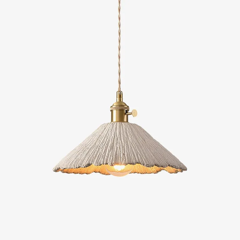 Microcement Lampe suspendue avec abat-jour en tissu réglable