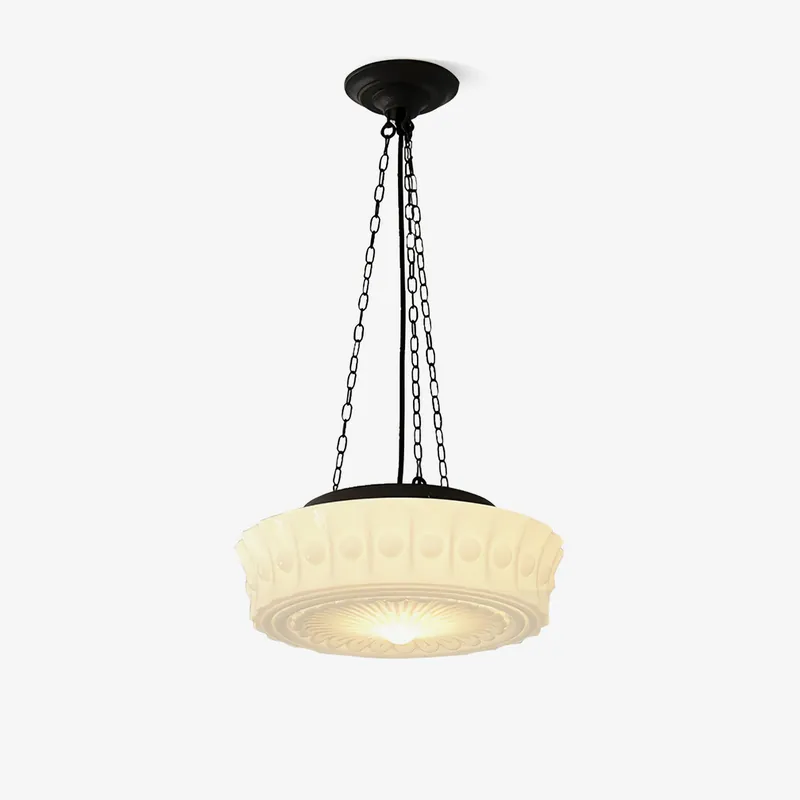 Solara Suspension en Chaîne Verre Blanc