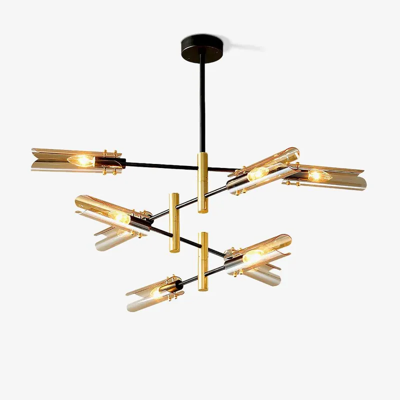 Lustra Chandelier Double 6-Luminaires Moderne