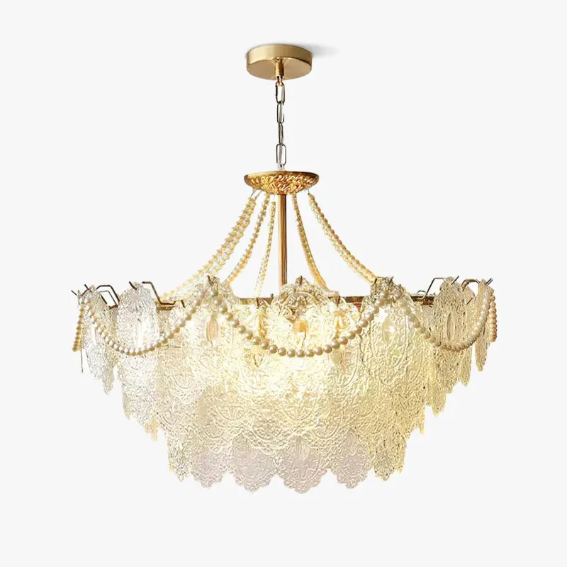 Lustra Chandelier en Perles et Verre Luxe