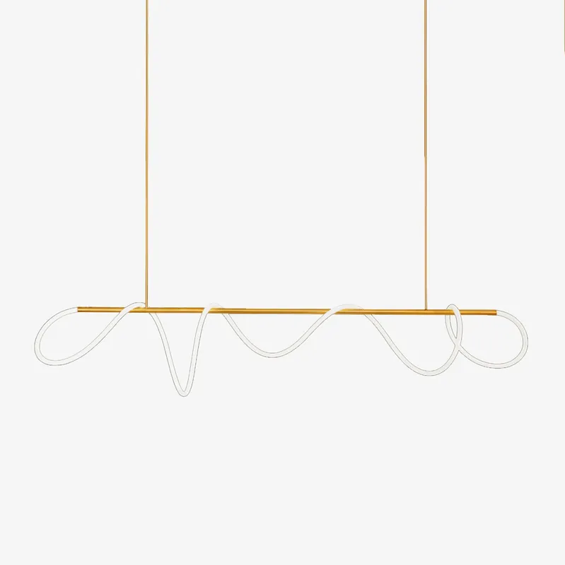 Lustra Chandelier Flexible Silicone Courbe Moderne Élégant