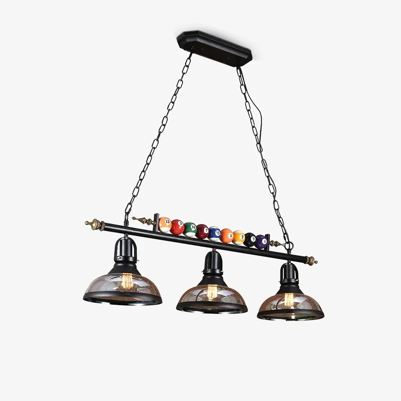 Lustra Chandelier en Verre Noir Balles de Billard Moderne
