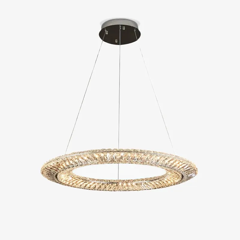 Lustra Chandelier Géométrique Cristal LED Élégant