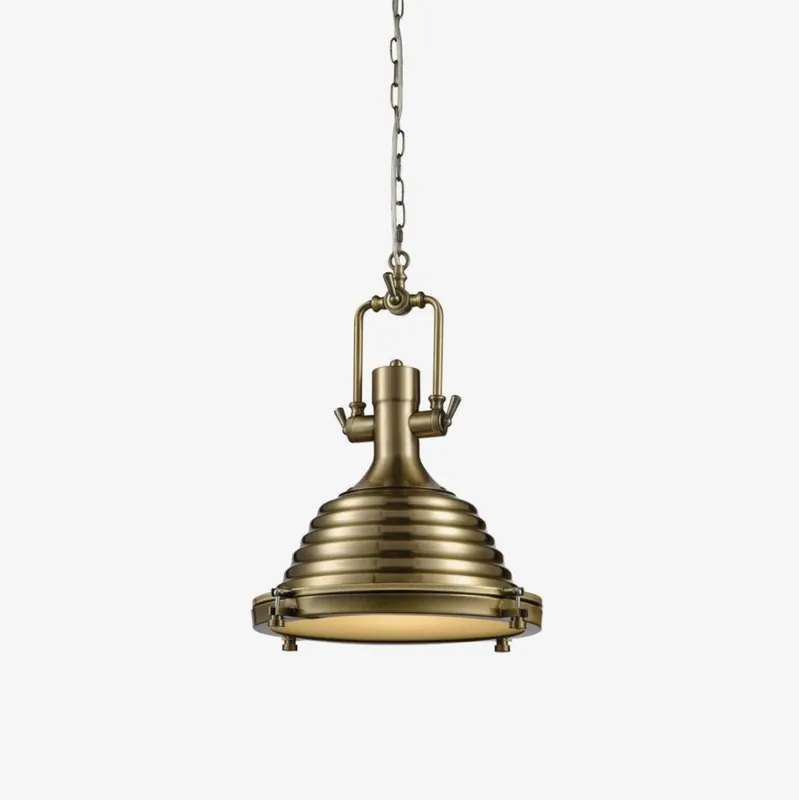 Solara Lampe Suspendue en Laiton Industrielle