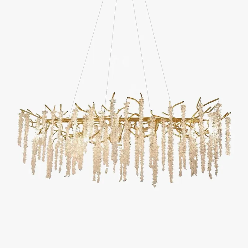 Solara Chandelier Fleur de Glycine en Cristal