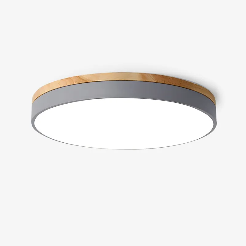 Solara Lampe Plafonnier Circulaire en Bois Moderne Minimaliste