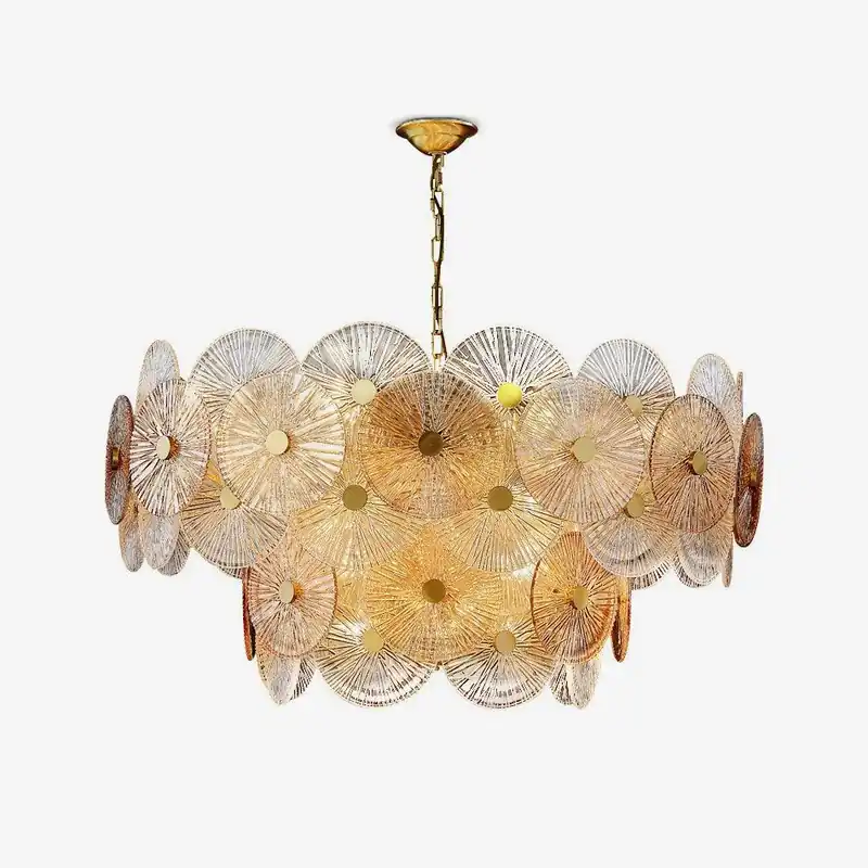 Aurelia Chandelier en Verre Luxueux