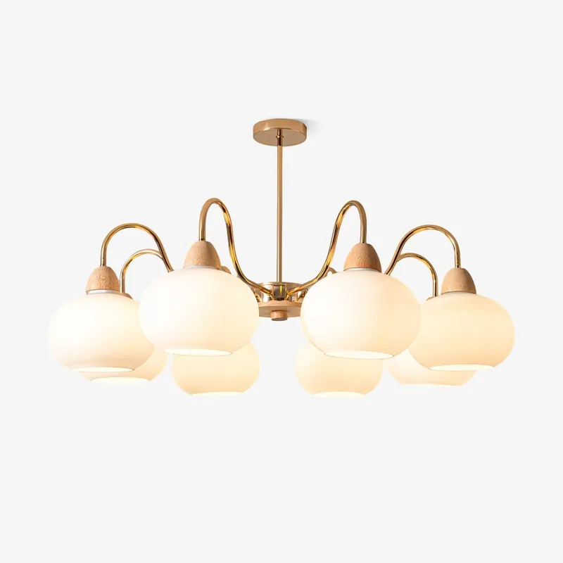 Zevena Chandelier en Verre Élégant et Luxueux