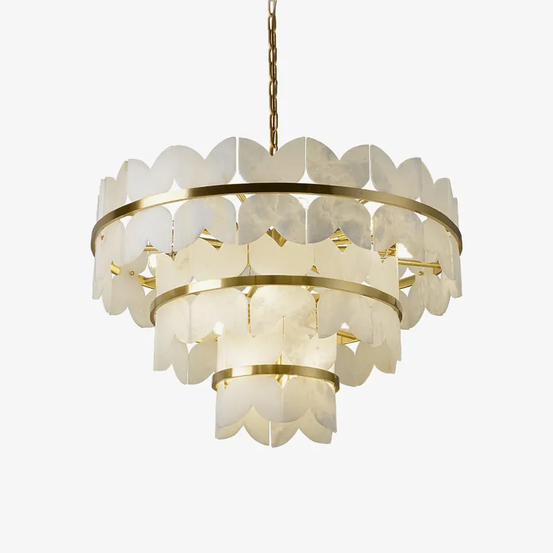 Seraphina Chandelier Albâtre Vintage