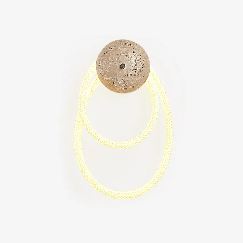 Luma Applique Murale Moderne en Travertin Boucle