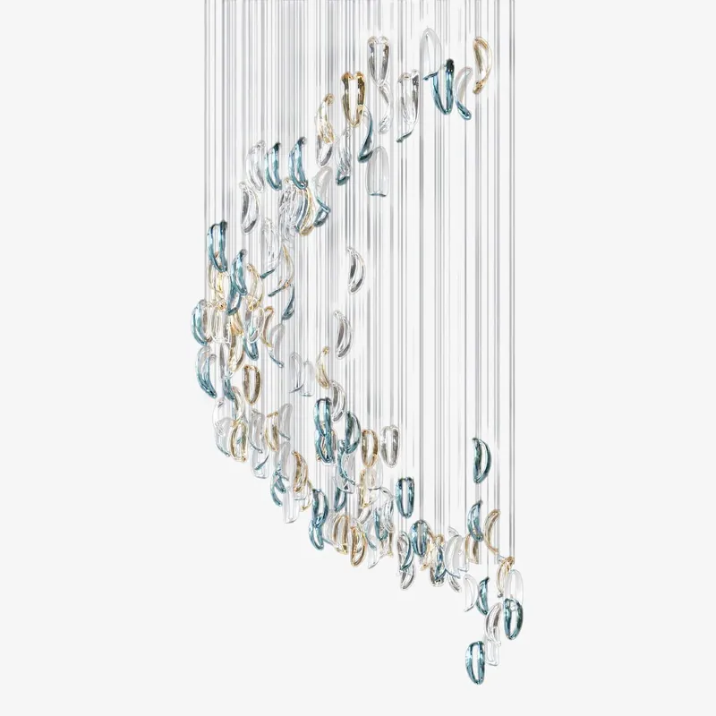 Aqua Lustre Art en Verre Ripple Personnalisé