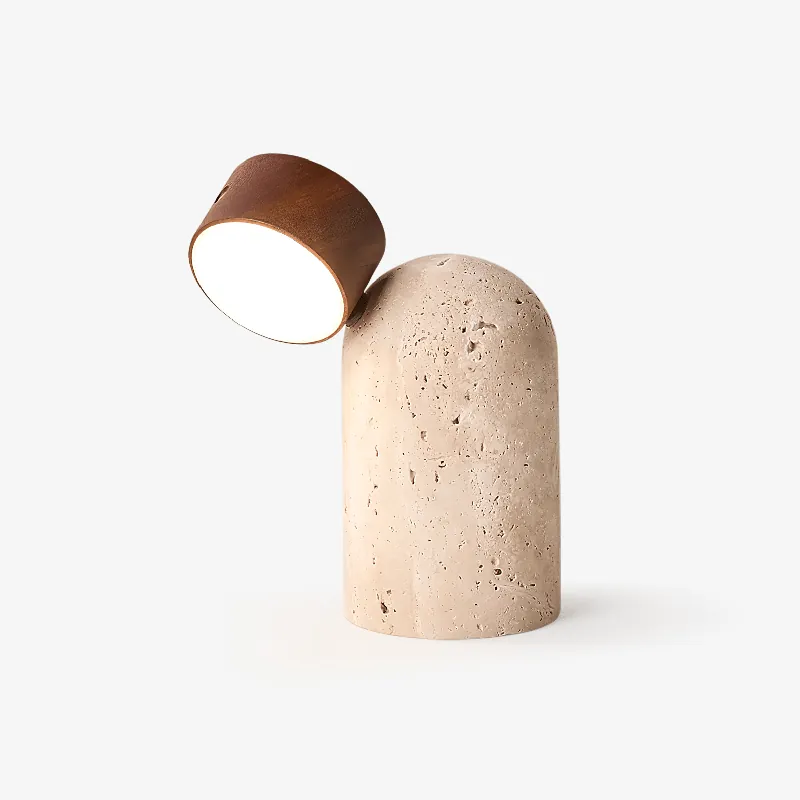 Glimmer Lampe de Table en Pierre Capsule