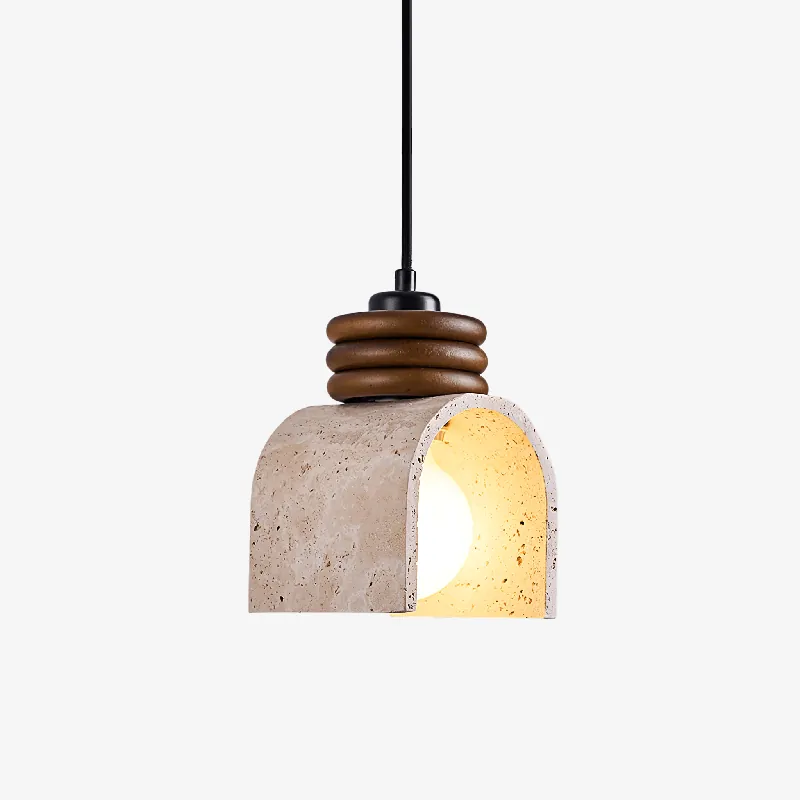 Rondara Suspension Minimaliste en Travertin
