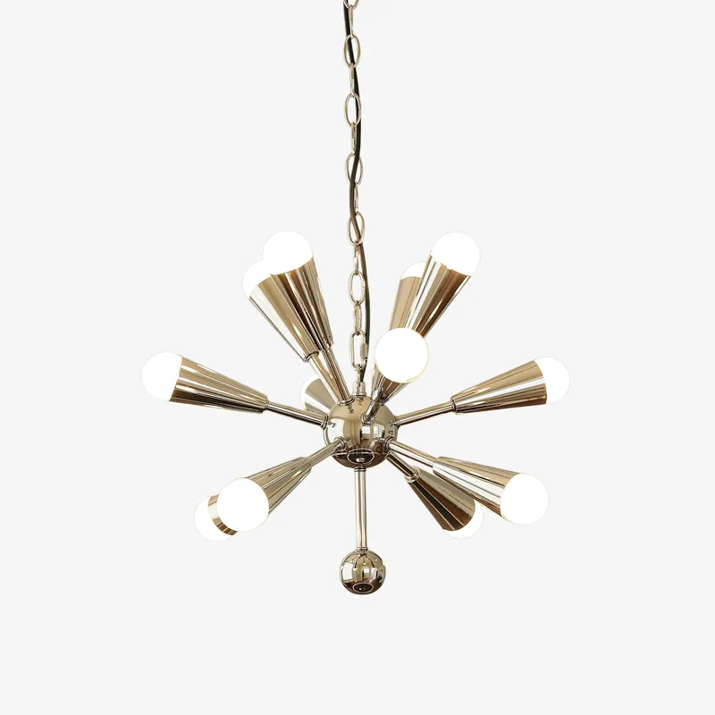 Orvian Minimaliste Moderne Verre Chrome Lustre