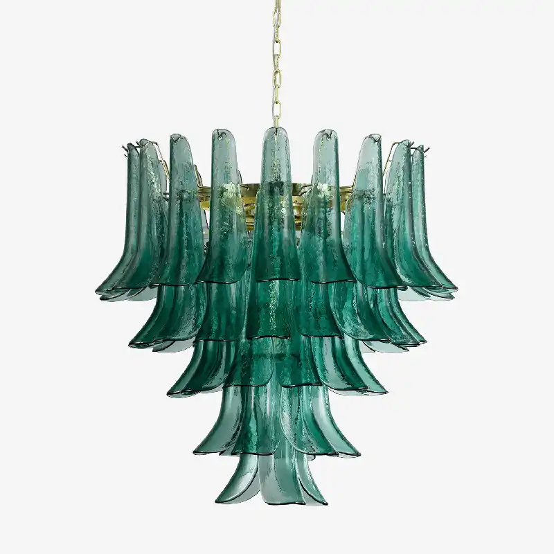 Petali Minimaliste Moderne Verre Métal Lustre