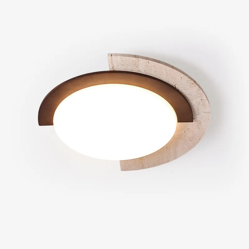 Alaric Moderne Acrylique Travertin Plafonnier Lampe