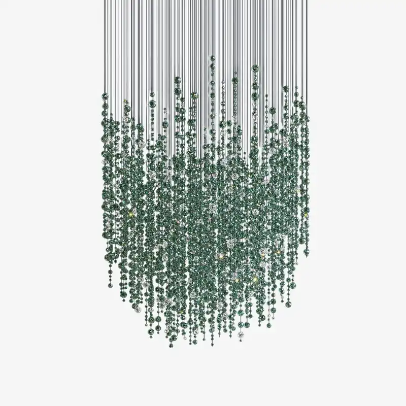 Emerald Pluie Cristal Personnalisable Lustre