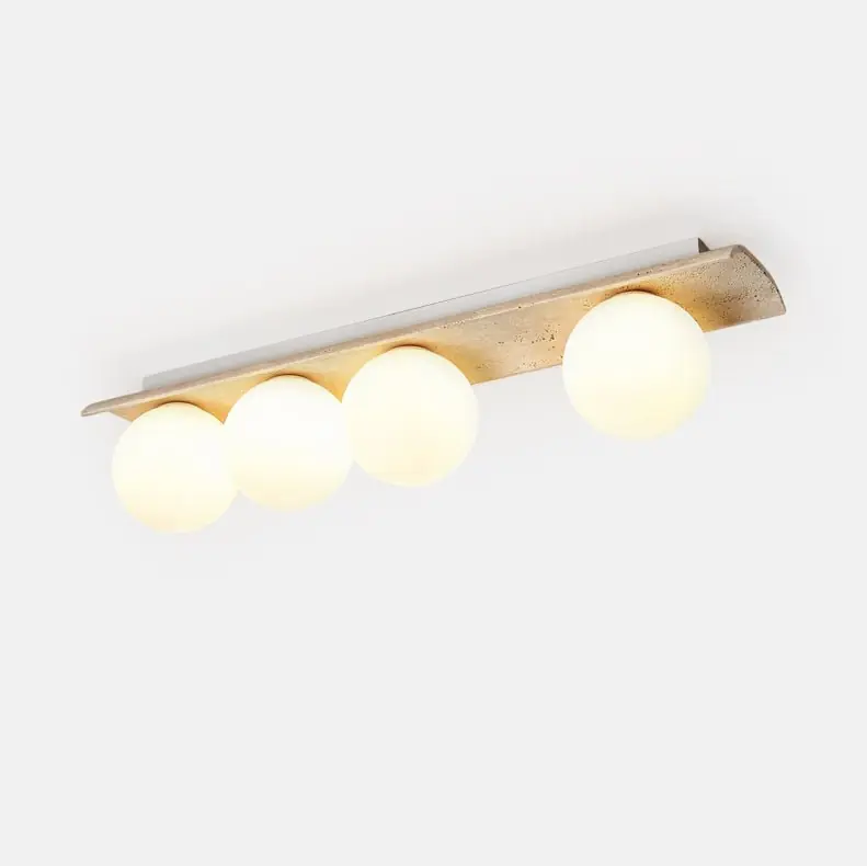 Orelie Moderne Minimaliste Travertin Plafonnier Lumière