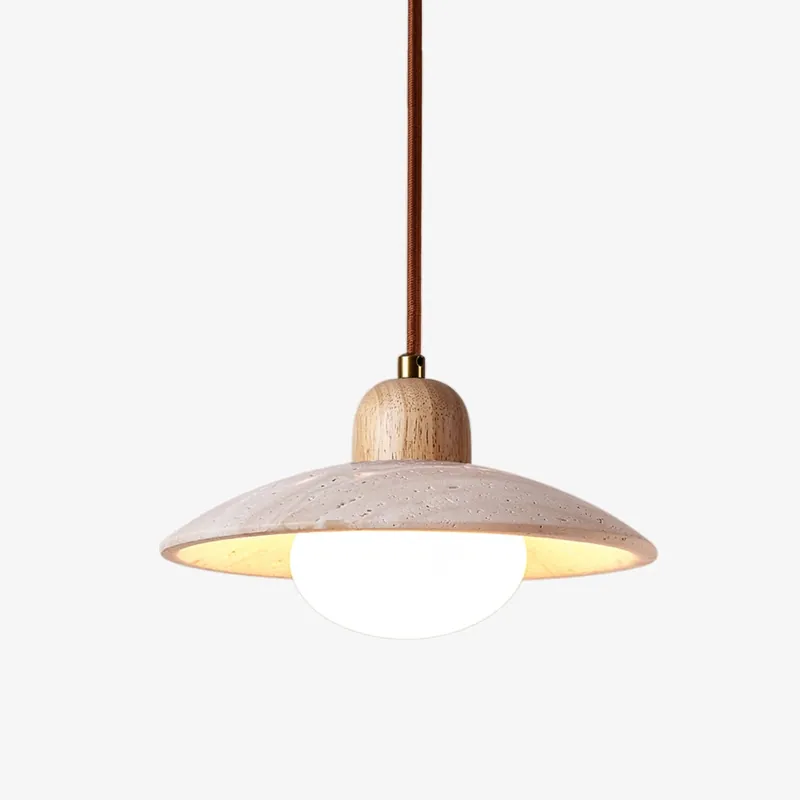 Travertine Moderne Dôme Travertin Suspension Lumière