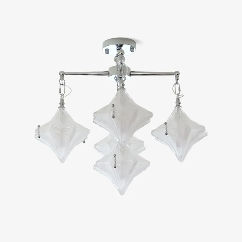 Elowen Prism Star Lustre Verre Givré Géométrique