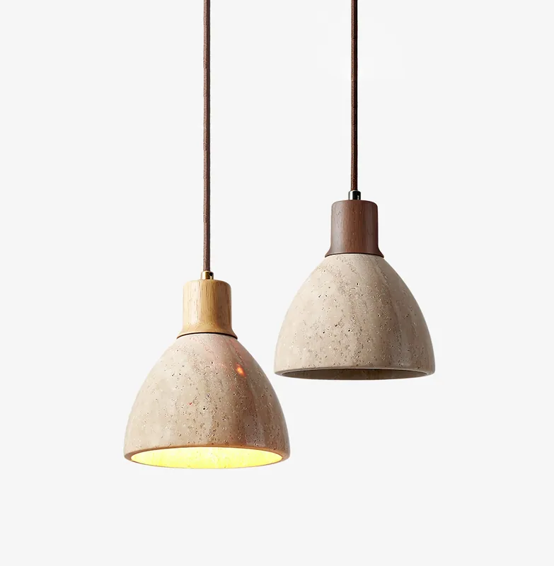 Nerio Suspension Moderne Minimaliste en Travertin